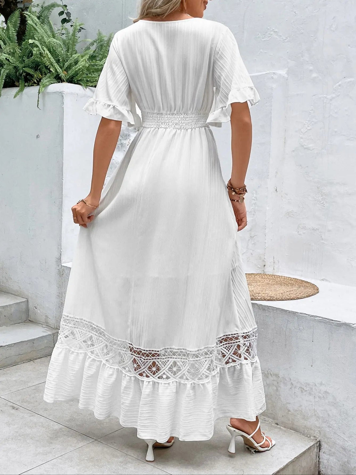 Vestido Longo Soltinho de Cintura Alta