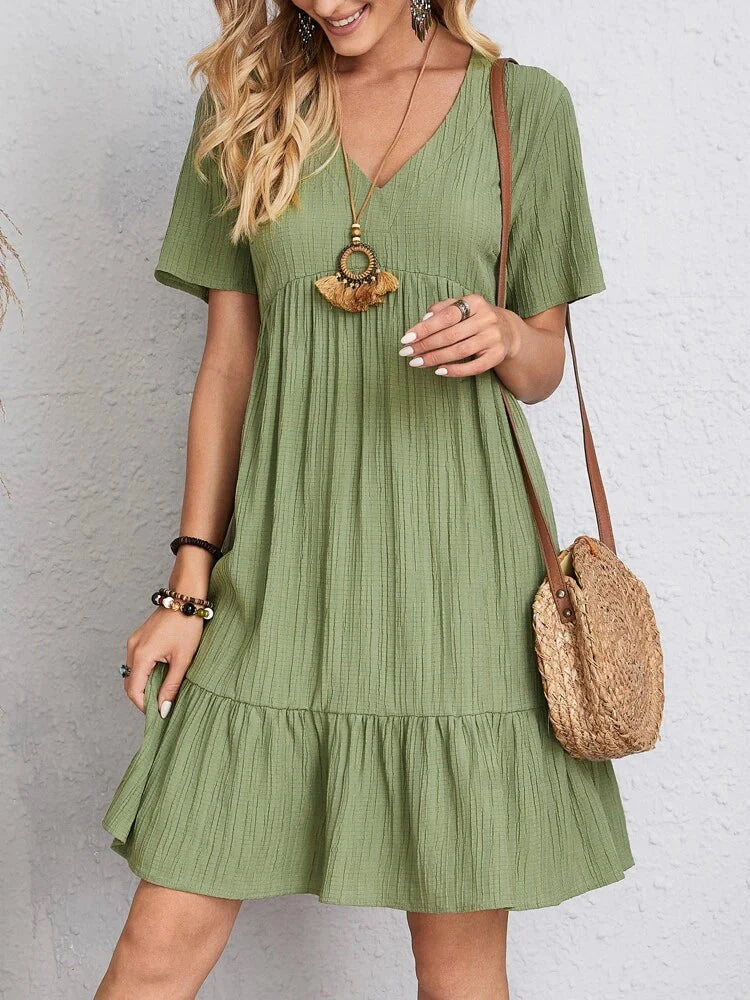 Vestido Casual Soltinho Midi de Verão Anne