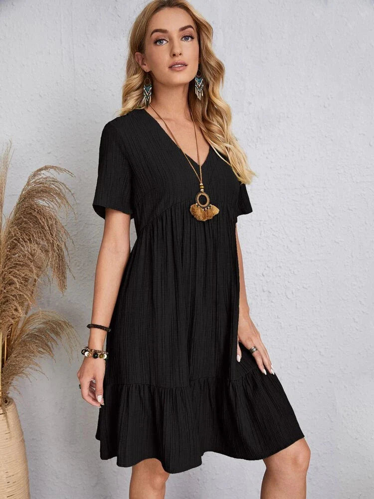 Vestido Casual Soltinho Midi de Verão Anne